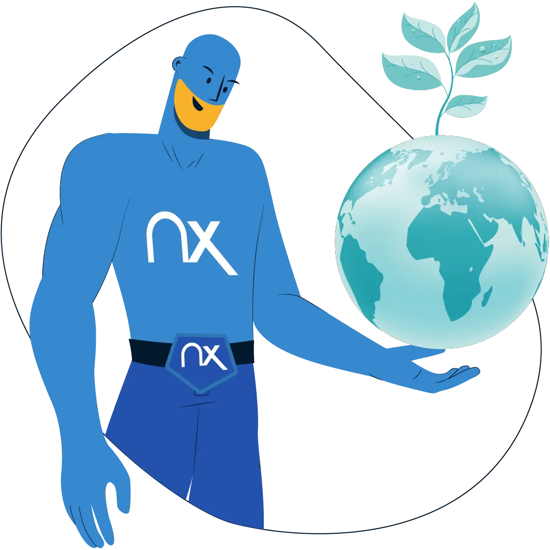 Logiciel Naofix Helpdesk GMAO CRM - Atout - Ecologique - Super-héros avec planète