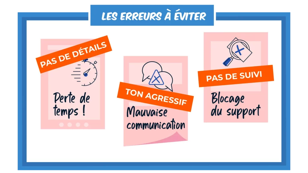 Les erreurs à éviter