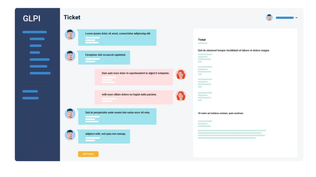 Exemple de ticket GLPI