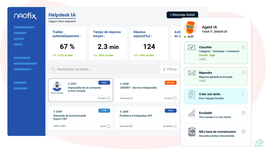 Agents IA pour helpdesk - Naofix