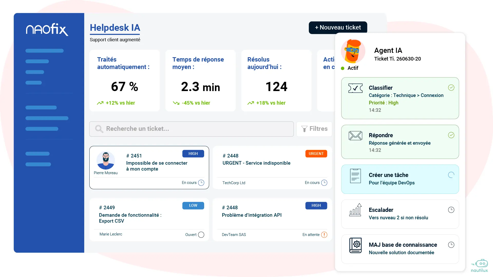 Agents IA pour helpdesk - Naofix